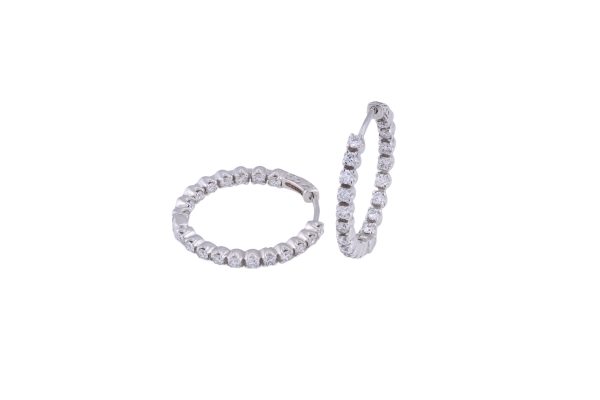 Radiant Elegance Diamond Hoops