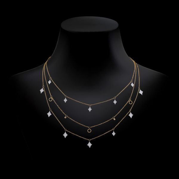 Toniq Stylish Layered Diamond Necklace