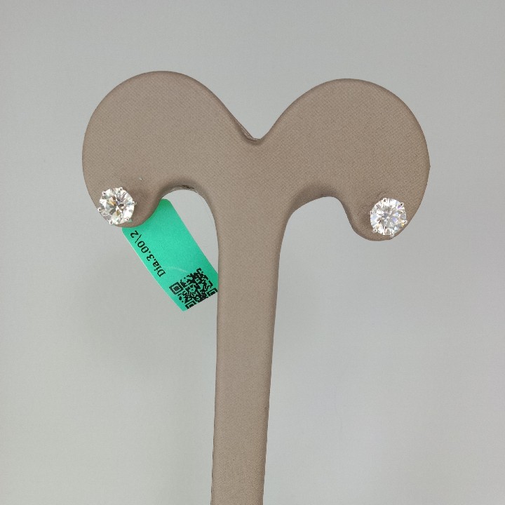 Solitaire Diamond Stud Earrings