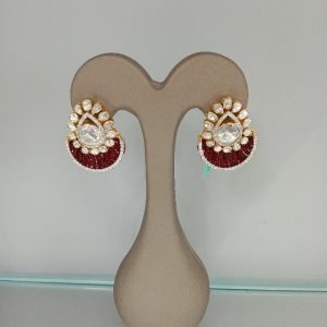 Gold and Polki Earrings