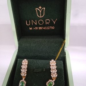 Emerald Drop Diamond Earrings