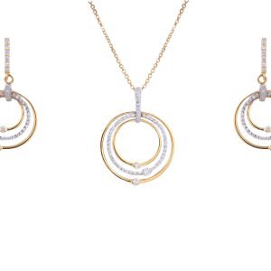 Eterna Dual Circle Diamond Jewelry Set