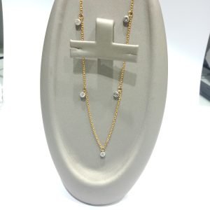 Golden Droplets Diamond Necklace