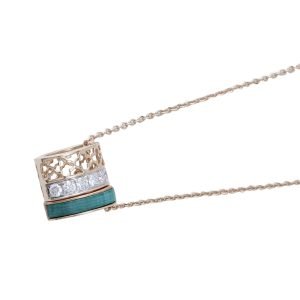 Emerald Lace Bar Necklace
