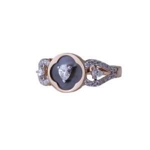 Pear-Shaped Diamond Accent Ring