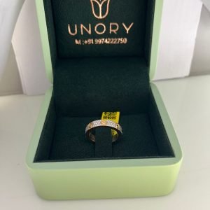 Gold and Diamond Band Ring