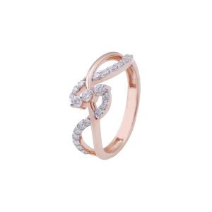 Rose Gold Diamond-Accented Ring