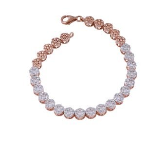 Radiant Bloom Diamond Cluster Bracelet