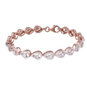 Rose Glow Teardrop Bracelet