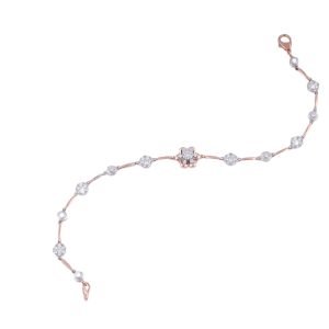 Rose Gold Floral Diamond Bracelet
