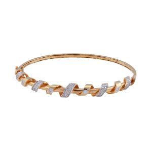 Gold Twisted Diamond Bracelet