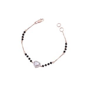 Diamond Heart Mangalsutra Bracelet