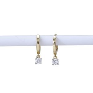 Golden Glow Solitaire Drop Hoops