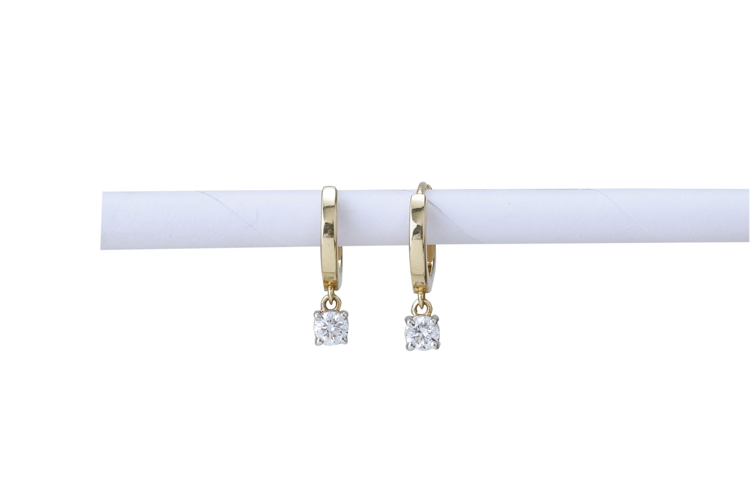 Golden Glow Solitaire Drop Hoops