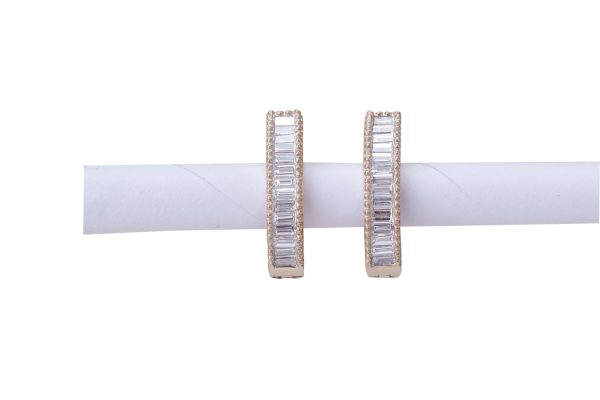Baguette Bliss Hoop Earrings