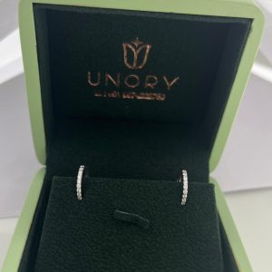 White Gold Diamond Hoop Earrings