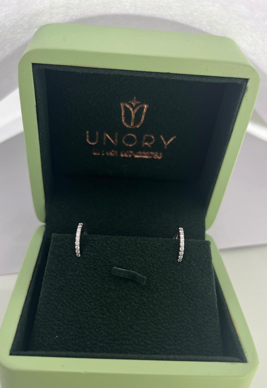 White Gold Diamond Hoop Earrings