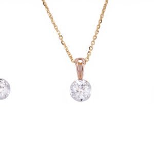 Solitaire Pendant & Earring Set