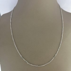 White Gold Classic Cable Chain