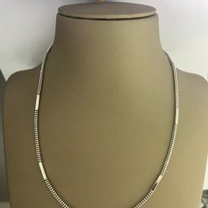 White Gold Linear Link Chain