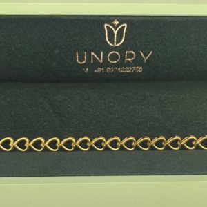 Golden Heart Link Bracelet