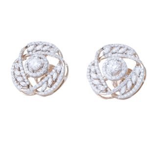 Floral Elegance Diamond  Earrings