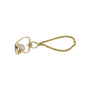 Diamond Accent Heart Watch Charm