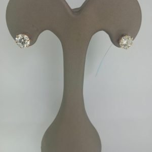 Elegant Solitaire Diamond Studs