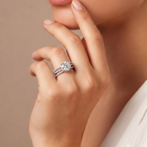 Radiant Crown Solitaire Ring
