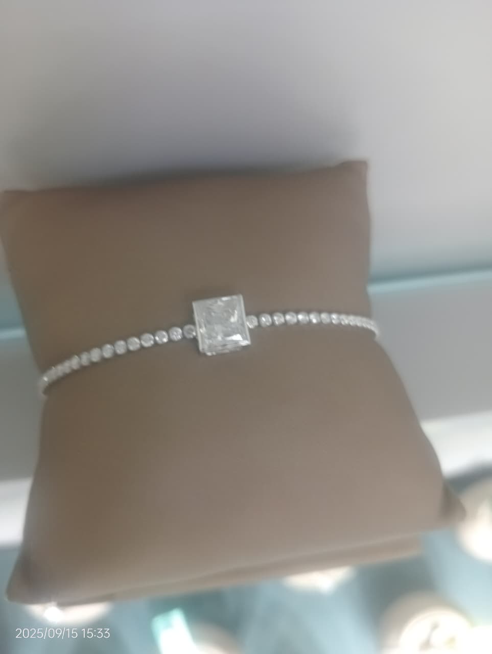 Princess-Cut Diamond Center Tennis Bracelet