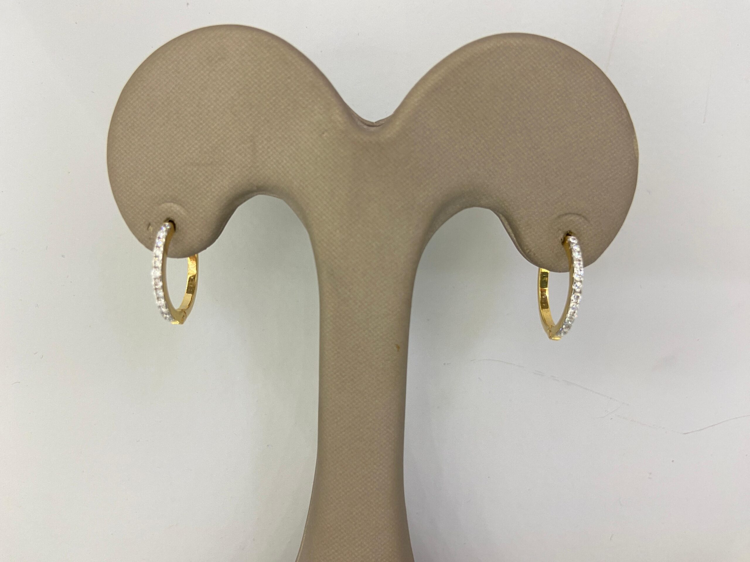 Twinkle Line Gold Hoops