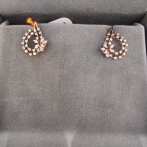 Rose Gold Floral Drop Earring