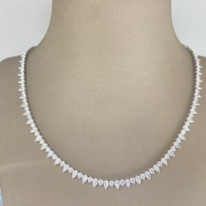 Radiant Pear Drop Diamond Necklace